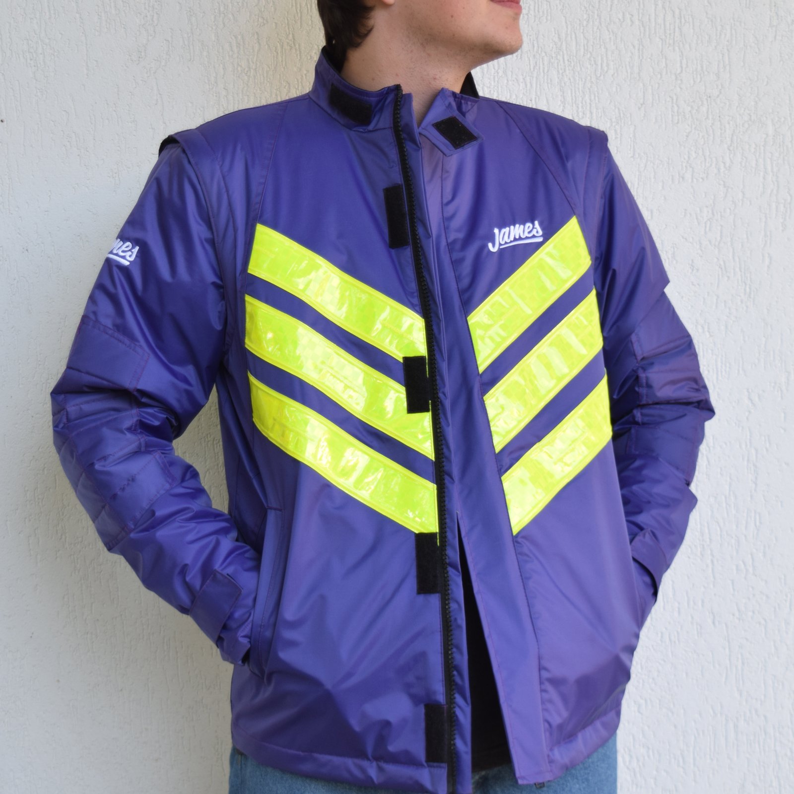 jaqueta de motoboy com faixa refletiva